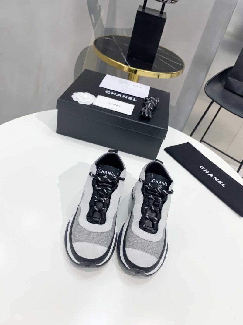 Alternative view of Chanel Low Top Trainer Cc Sneakers White And Gray