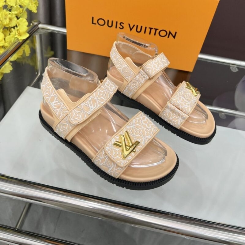 Alternative view of Louis Vuitton Lv Sunset Flat Comfort Sandal Beige 1Ahnl9