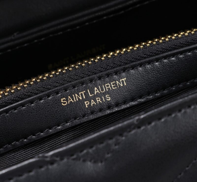 Alternative view of Saint Laurent Loulou Small Chain Bag In Matelassé Y Black Gold 23Cm 494699Dv7271000