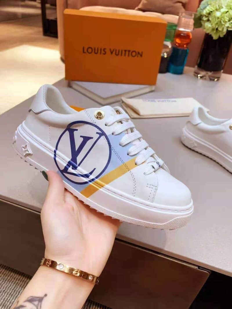 Alternative view of Louis Vuitton Time Out Sneaker White And Blue 1A64Qk