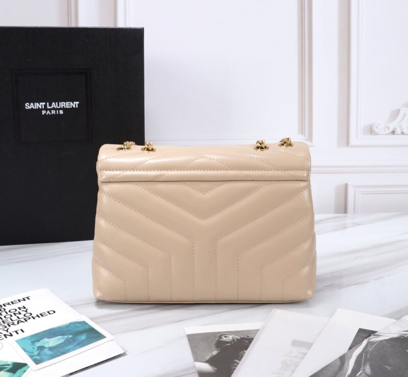 Alternative view of Saint Laurent Loulou Small Chain Bag In Matelassé Y Dark Beige Gold 23Cm 494699Dv7272721