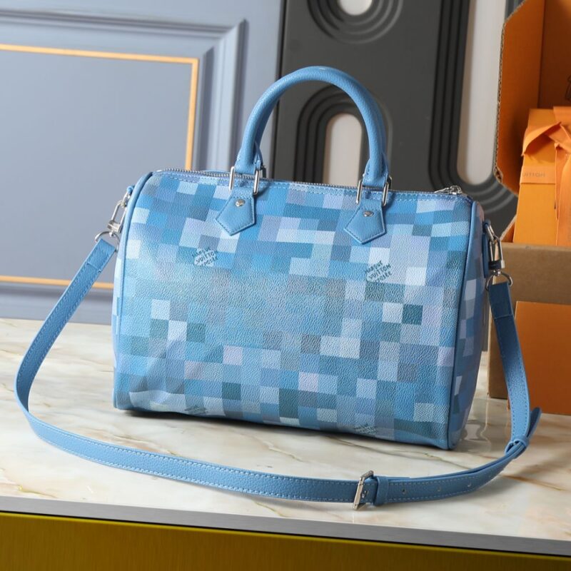 Alternative view of Louis Vuitton Speedy 30 Bandoulière Blue 34Cm M28978