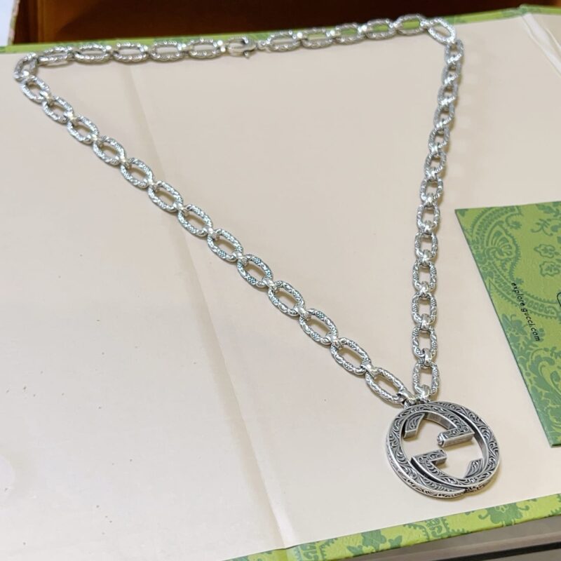 Alternative view of Gucci Arabesque Interlocking G Chain Necklace Sterling Silver