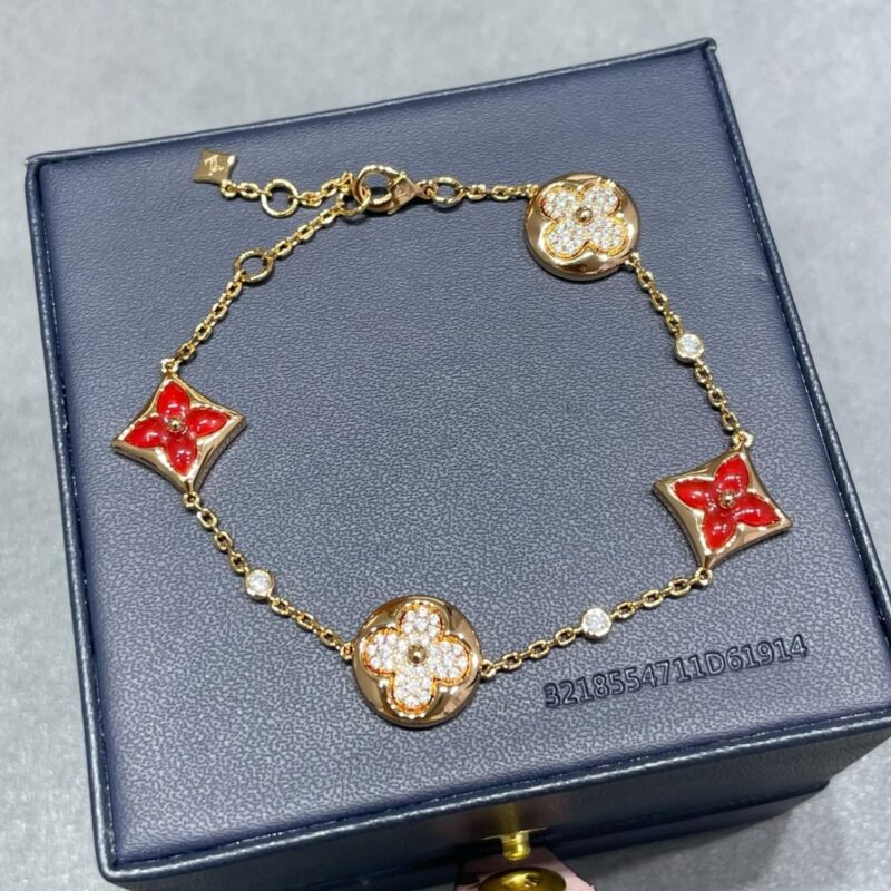 Alternative view of Louis Vuitton Color Blossom Bb Multi-Pattern Bracelet Pink Gold Qa5122
