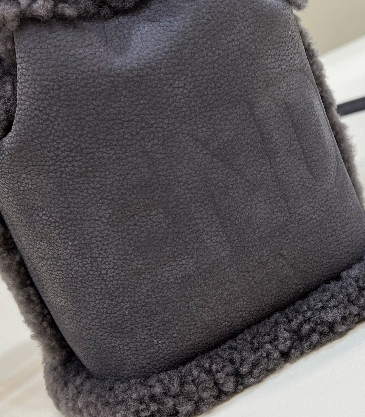 Fendi Mon Tresor Nubuck Mini Bucket Bag Grey 8Bs010Al9If1Efw - Image 6