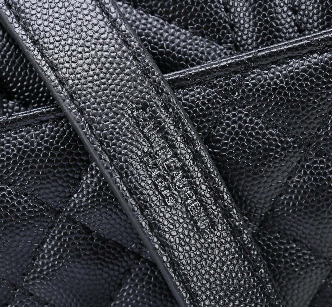 Saint Laurent Envelope Small In Quilted Grain De Poudre Embossed Leather Black Silver 21cm 600195BOW921000 - Image 6