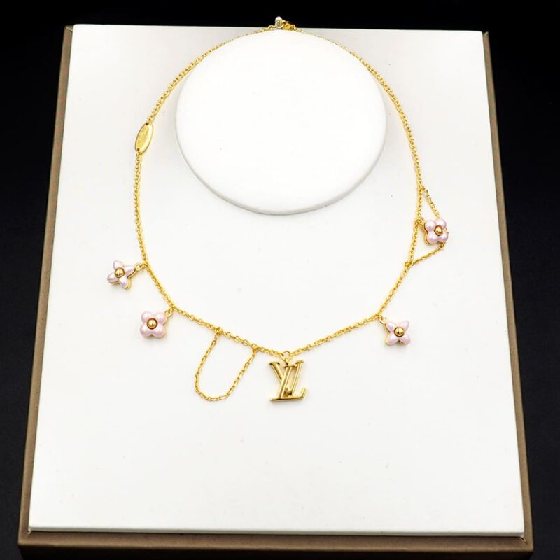 Alternative view of Louis Vuitton Lv Floragram Necklace Gold M03016