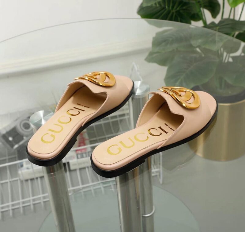 Alternative view of Gucci Princetown Gg Slippers Leather Patel Pink