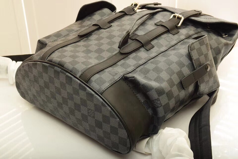 Louis Vuitton Christopher MM Backpack Damier Graphite Canvas Black 44Cm N41379 - Image 5