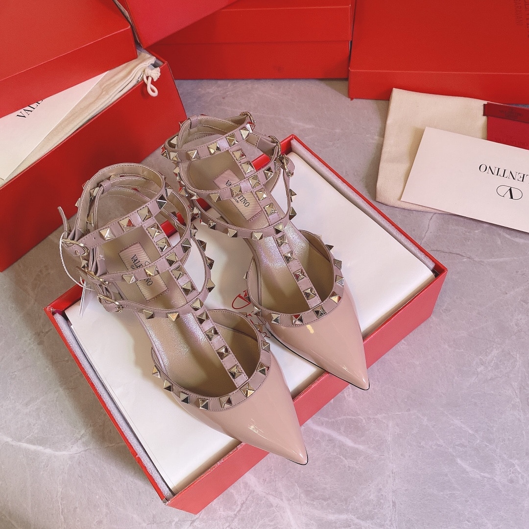 Valentino Rockstud Caged Pump 65Mm Poudre Pink 7W2S0375VNW P45 - Image 4