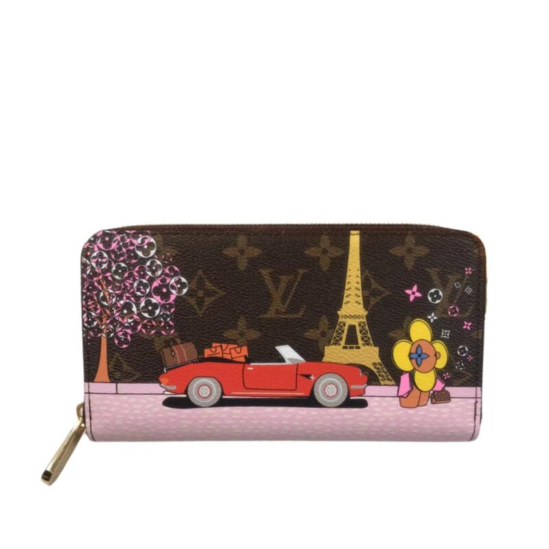 Louis Vuitton Zippy Wallet In Monogram Canvas Holiday Edition Brown 20Cm M68487