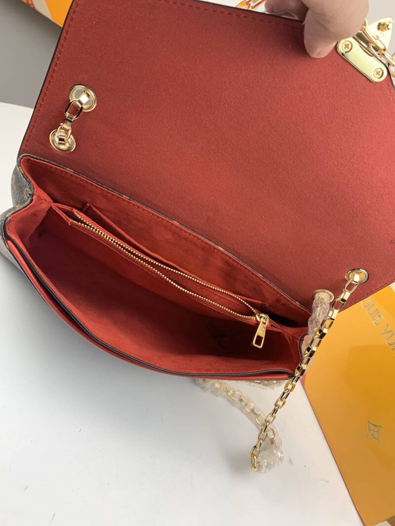 Alternative view of Louis Vuitton Pallas Chain Canvas Monogram Shoulder Bag Red
