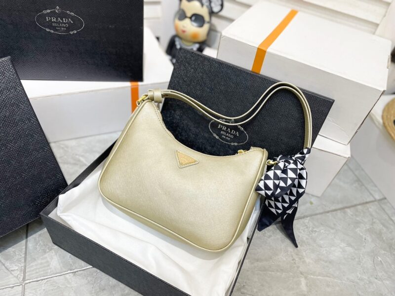 Alternative view of Prada Saffino Leather Mini Bag Platinum 1Bc204Nzvf0522Vjou