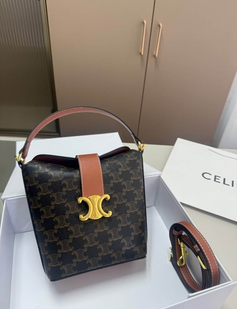 Alternative view of Celine Mini Bucket Triomphe In Triomphe Canvas 17Cm