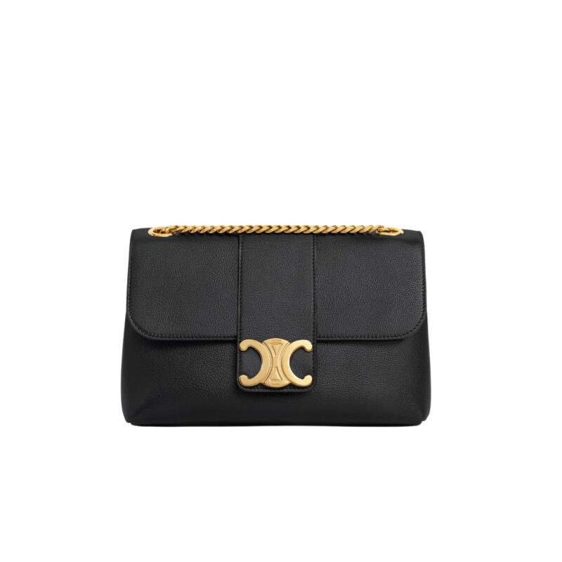 Celine Medium Celine Victoire Bag In Supple Black 23Cm 115853Fdu 38No