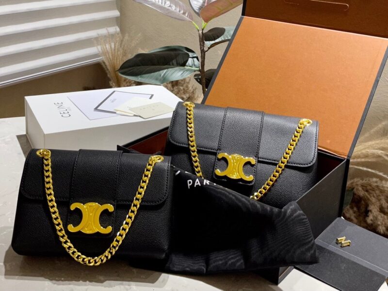 Alternative view of Celine Medium Celine Victoire Bag In Supple Black 23Cm 115853Fdu 38No