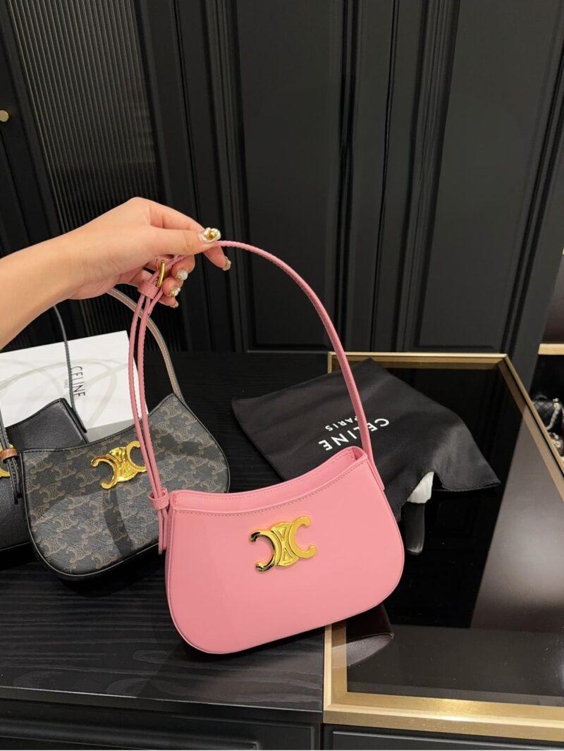 Alternative view of Celine Medium Tilly Bag In Shiny Rose 21Cm 115703Bf4 24Os