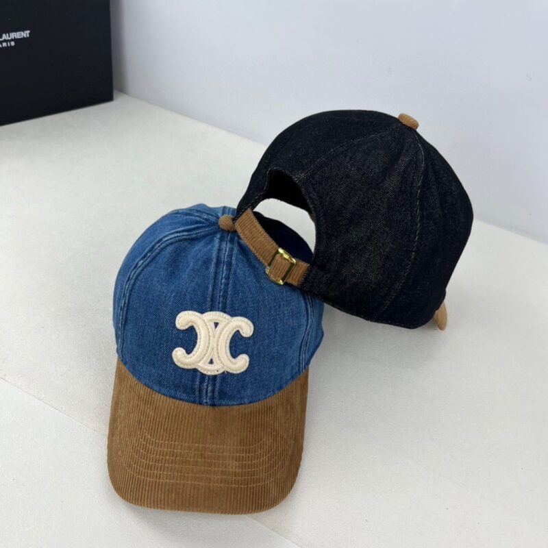 Alternative view of Celine Triomphe Baseball Cap In Union Wash Black