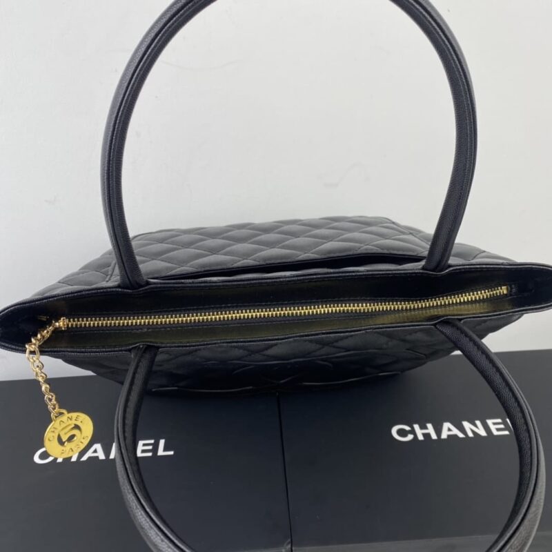 Alternative view of Chanel Medallion Tote Bag Black 30Cm