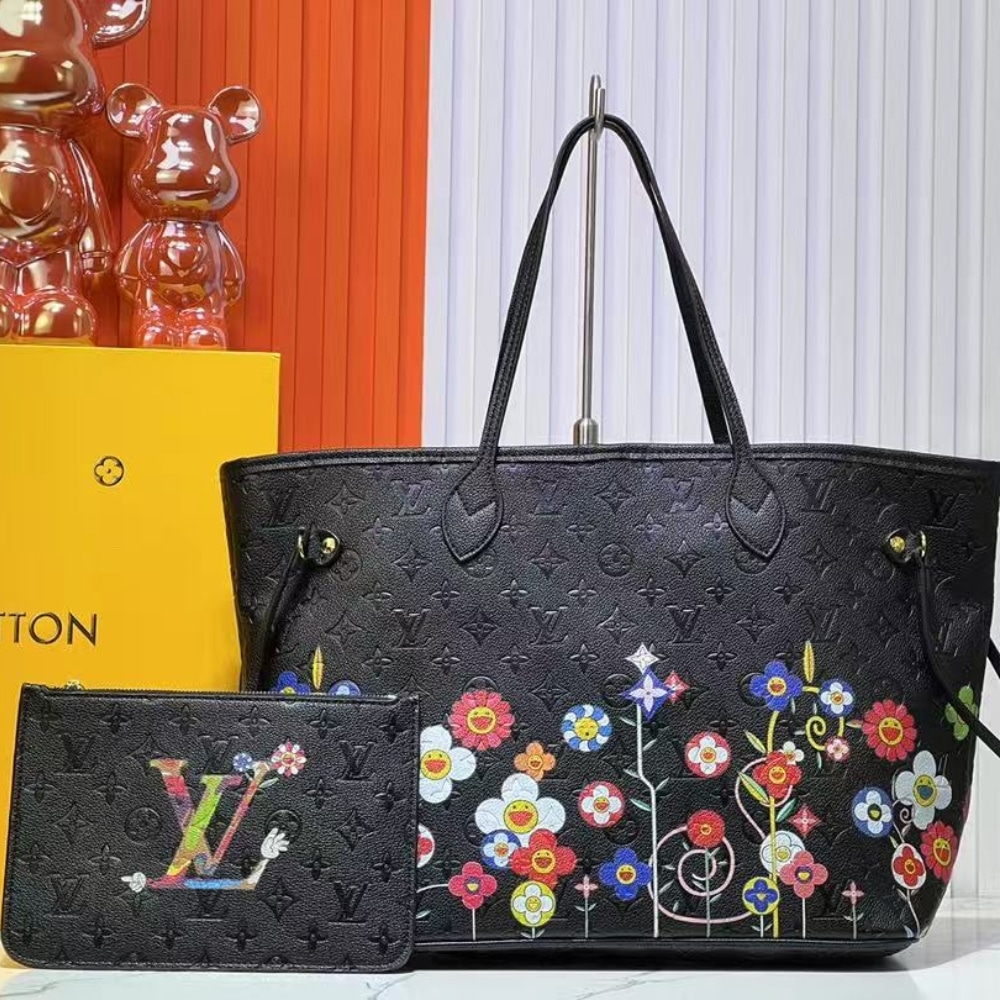 Iconic Set: Louis Vuitton X Takashi Murakami Superflat Neverfull Mm And Zippy Wallet - Image 2