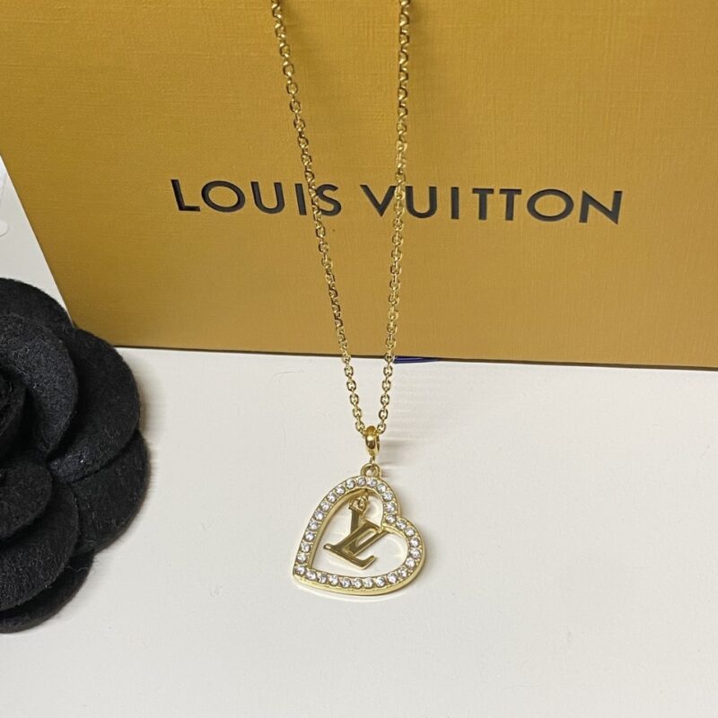 Alternative view of Louis Vuitton My Lv Heart Necklace Gold Tone M02389