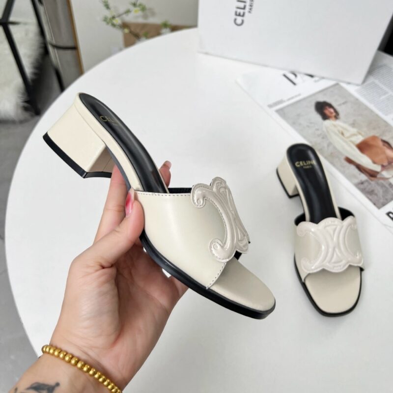 Alternative view of Celine Clemence Mule In White 362355045C 01Mk
