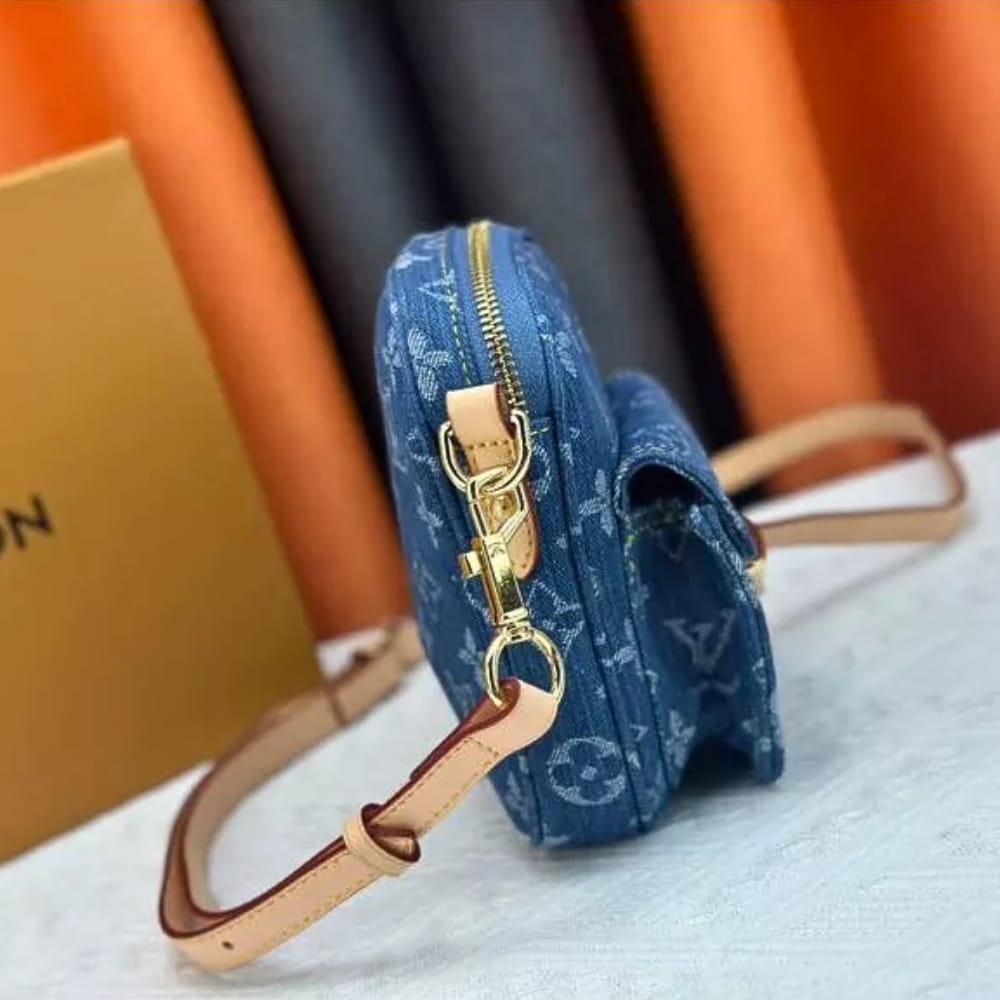 Louis Vuitton Fairfax Pochette Bag Denim Blue 17Cm M82948 - Image 2