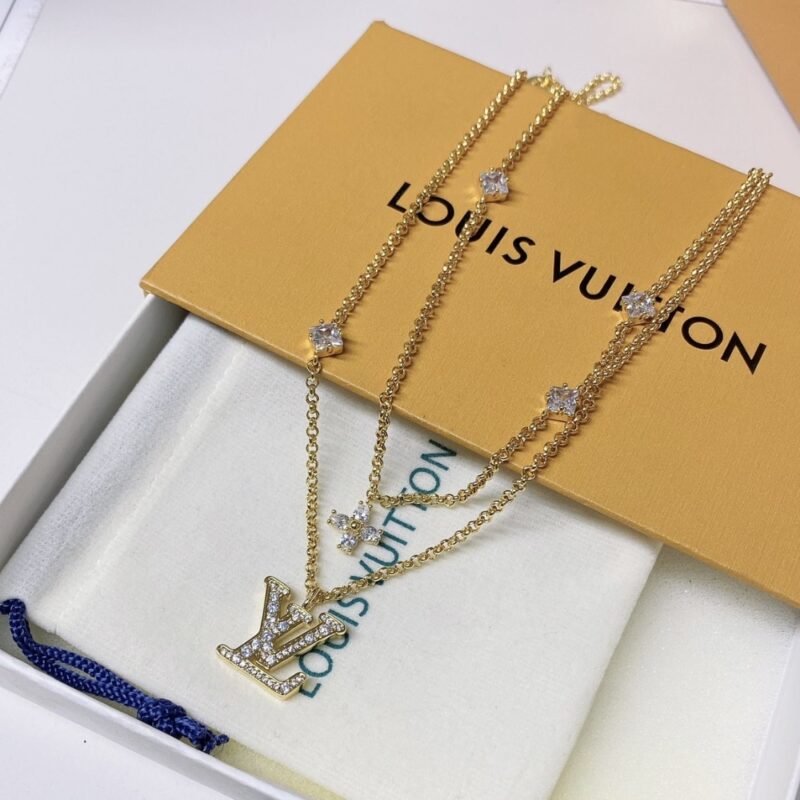 Alternative view of Louis Vuitton Lady Lv Necklace Gold Tone M01845