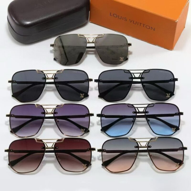Alternative view of Louis Vuitton Prestige Aviator Sunglasses Blue