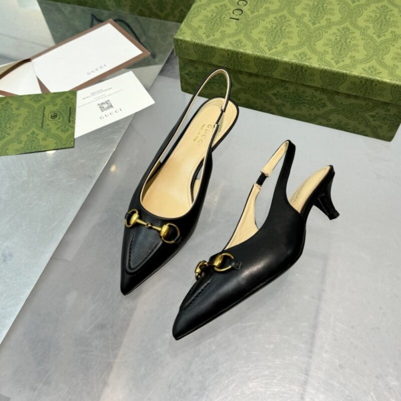 Alternative view of Gucci Women'S Horsebit Slingback Pump Black 782407 Dmbt0 1000