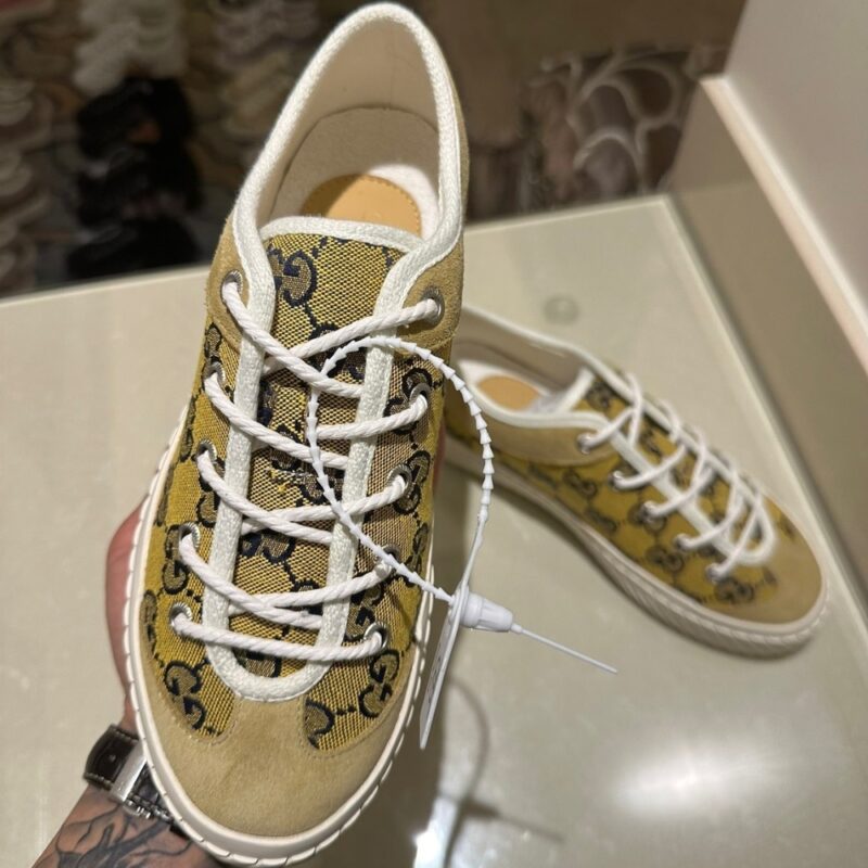 Alternative view of Gucci Gg Sneaker Beige Ebony 738992 Fabqa 9796