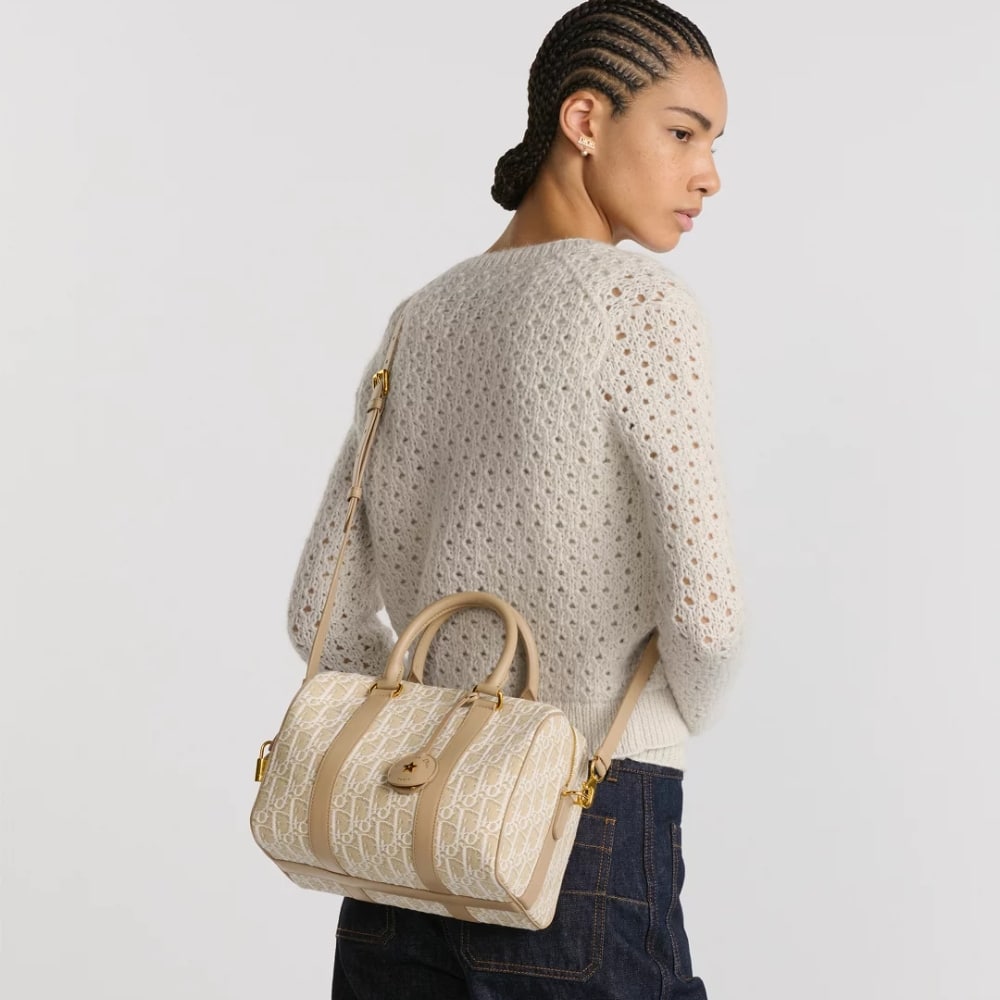 DIOR GROOVE 25 BAG OBLIQUE JACQUARD NATURAL 25CM M1365UTZQ M925 - Image 5
