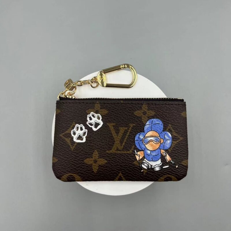 Alternative view of Louis Vuitton Key Pouch Monogram Blue Frost 12Cm M15341