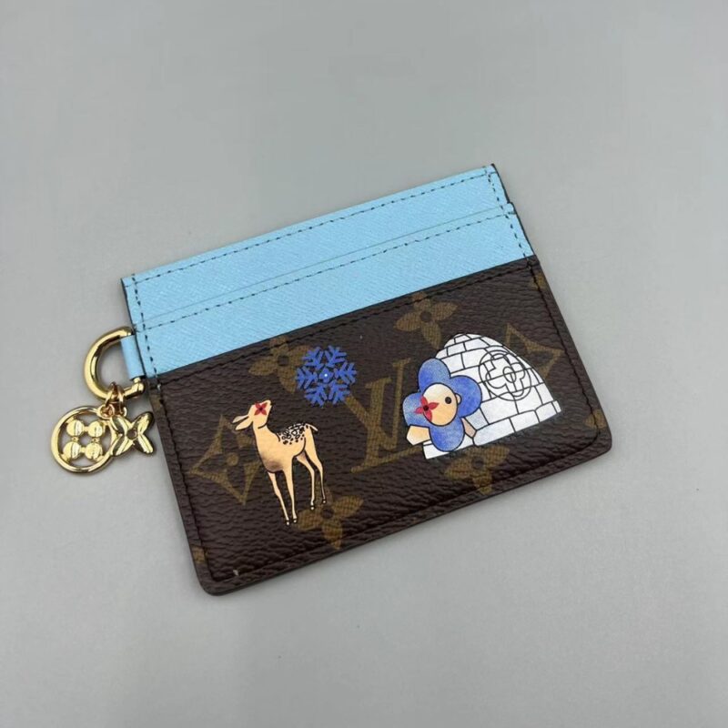 Alternative view of Louis Vuitton Lv Charms Card Holder Monogram Blue Frost 10Cm M15324