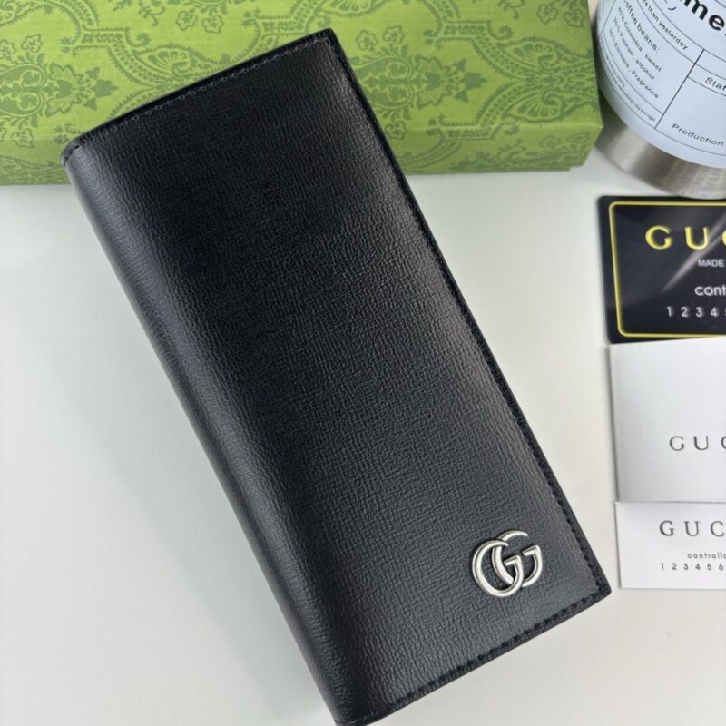 Alternative view of Gucci Gg Marmont Long Wallet Silver Metal Black 18Cm 835054 Aae07 1000