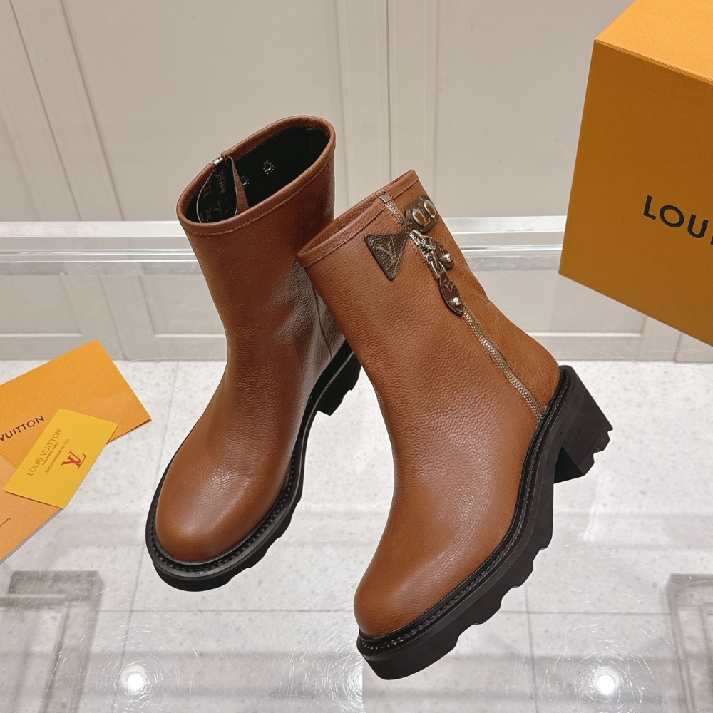 Louis Vuitton Lv Beaubourg Ankle Boot Brown 1Aideg - Image 6