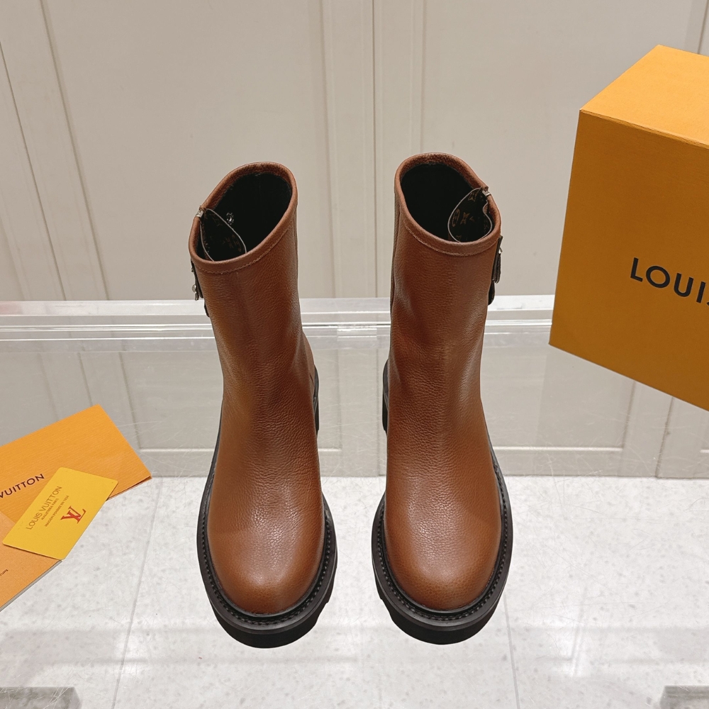 Louis Vuitton Lv Beaubourg Ankle Boot Brown 1Aideg - Image 5