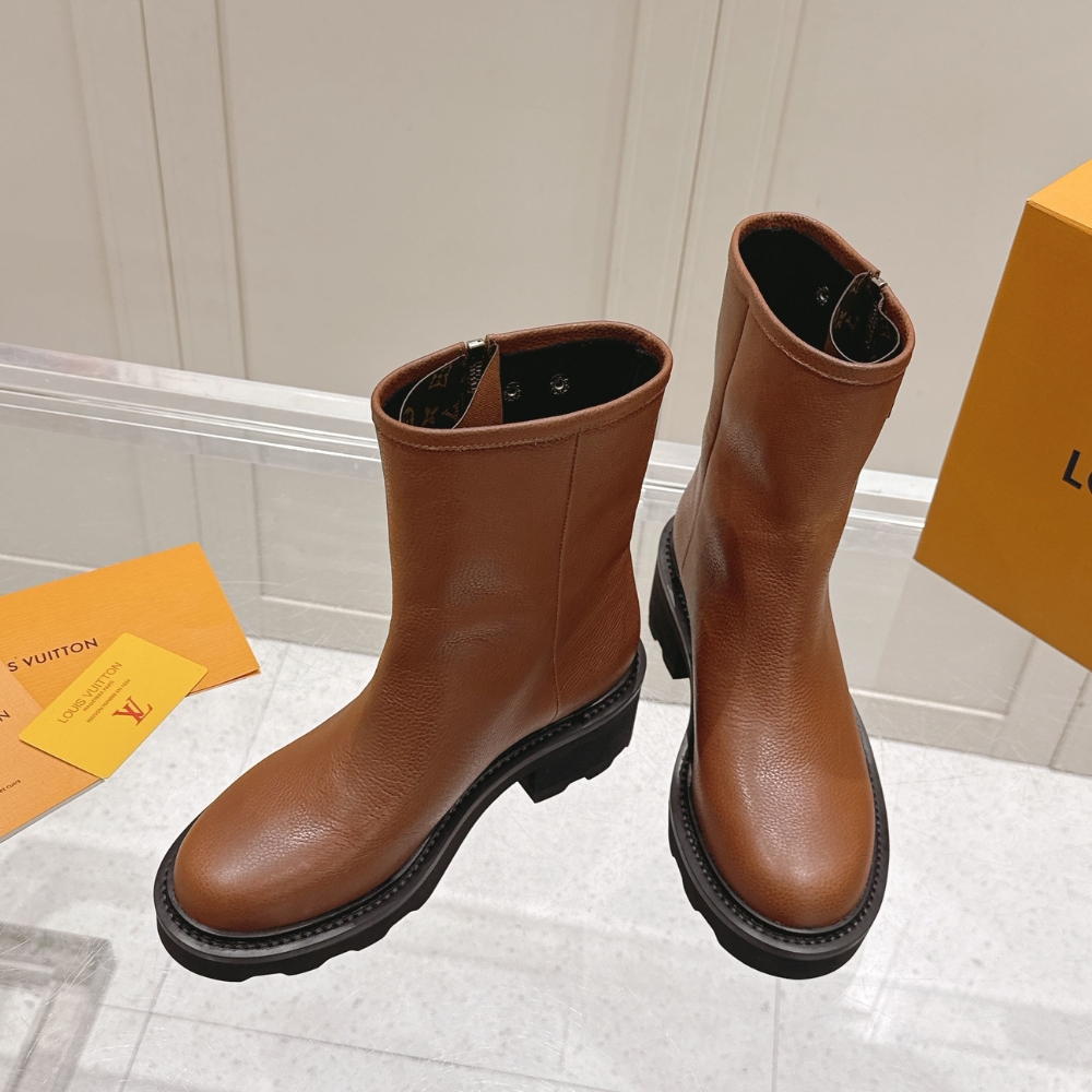Louis Vuitton Lv Beaubourg Ankle Boot Brown 1Aideg - Image 4