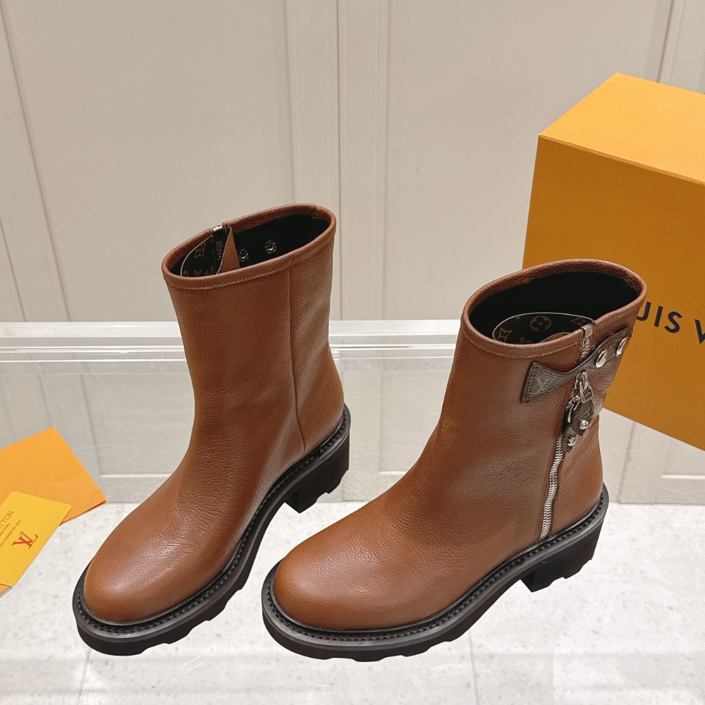 Louis Vuitton Lv Beaubourg Ankle Boot Brown 1Aideg - Image 3