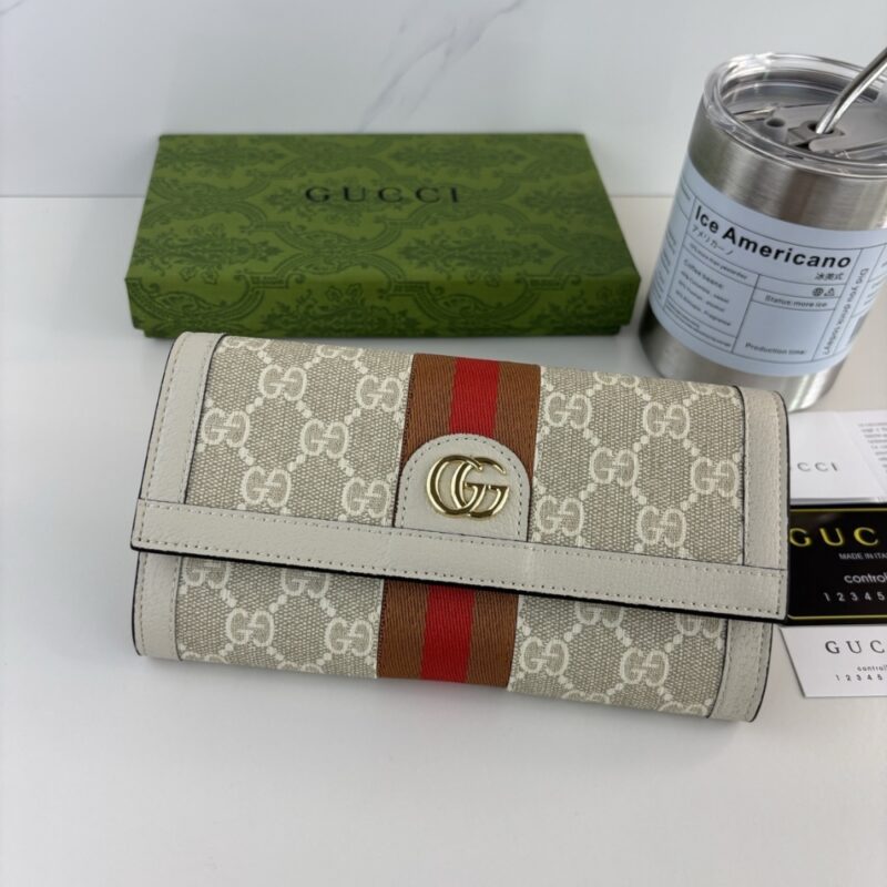 Alternative view of Gucci Ophidia Continental Wallet White Gg Supreme 19Cm