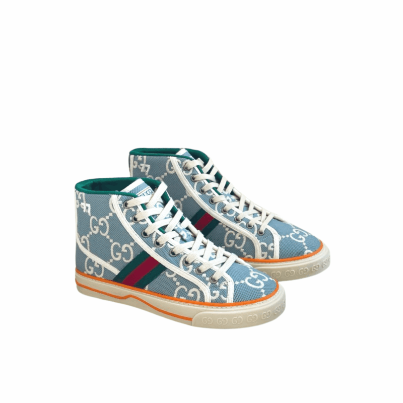 Gucci Tennis 1977 High Top Sneaker Light Blue