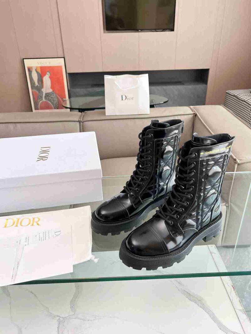 Alternative view of DIOR D UNIT ANKLE BOOT QUILTED CANNAGE BLACK KCI995CQC S900