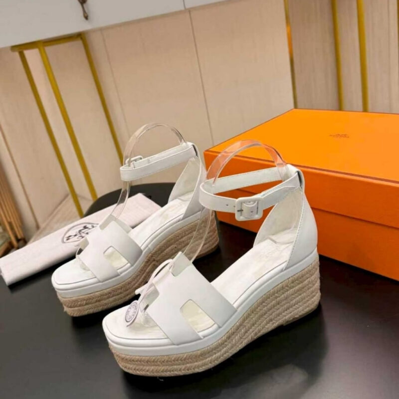 Alternative view of Hermes Elda Espadrille Blanc H231307Z 90370