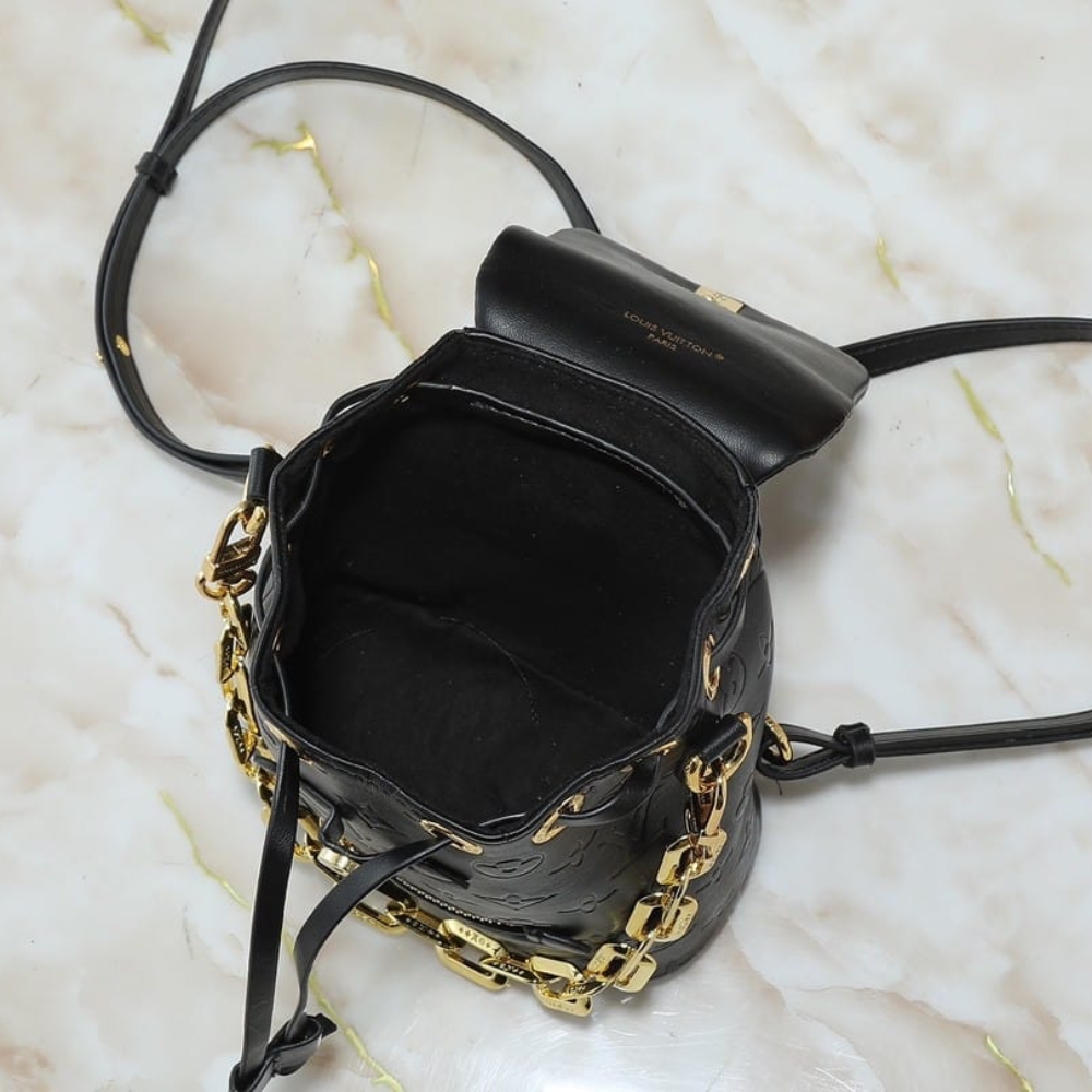 Iconic Set: Louis Vuitton Coussin Backpack PM And Sarah Wallet Monogram Empreinte - Image 7