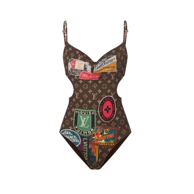 Louis Vuitton One Piece Swimsuit Monogram Dark Brown