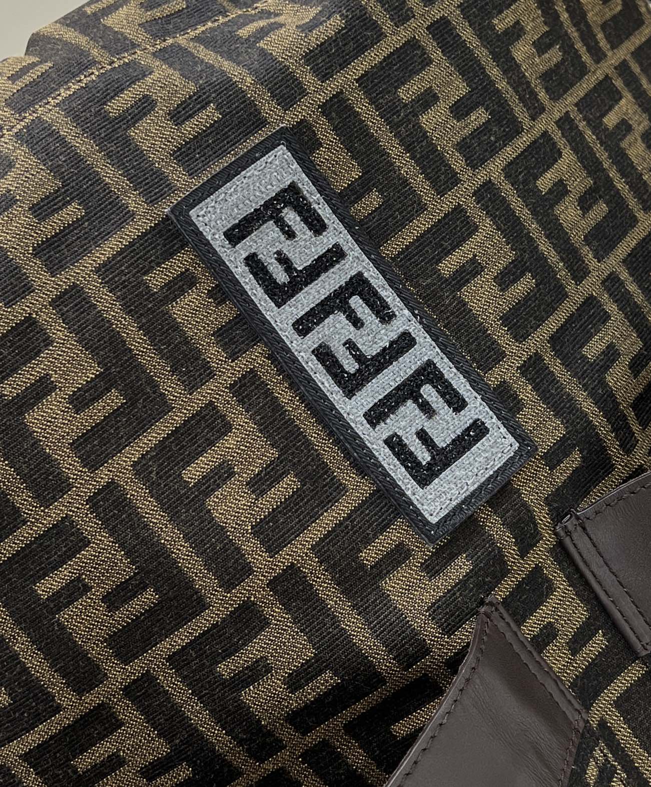 Fendi Drawstring Ff Jacquard Fabric Backpack 7Vz056Ag0Mf19Kw - Image 5