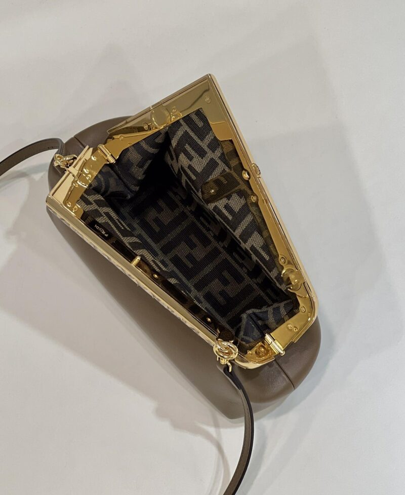 Alternative view of Fendi First Small Brown Leather And Python Leather Bag 26Cm