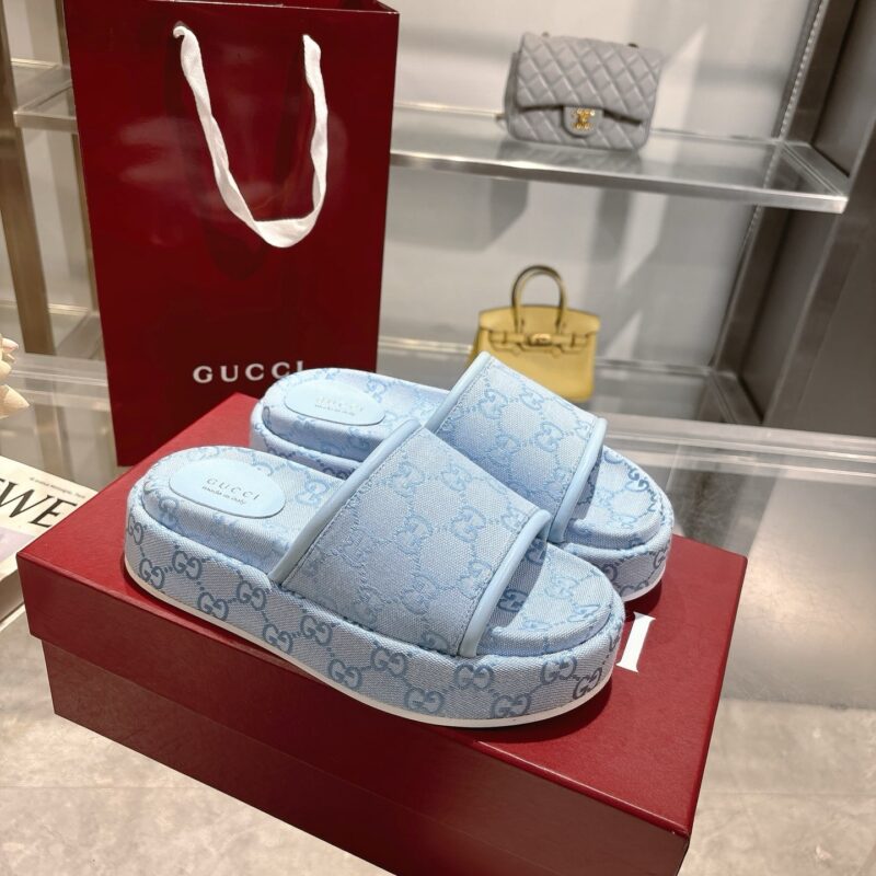 Alternative view of Gucci Women'S Gg Platform Sandal Light Blue ‎816797 Fad9D 4952