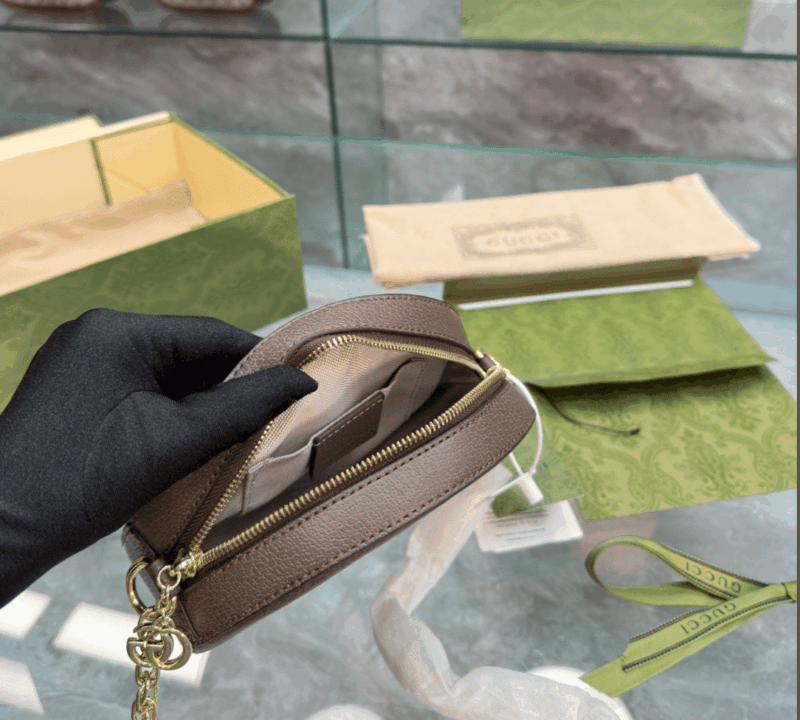 Alternative view of Gucci Ophidia Mini Gg Round Bag Beige And Brown 20Cm