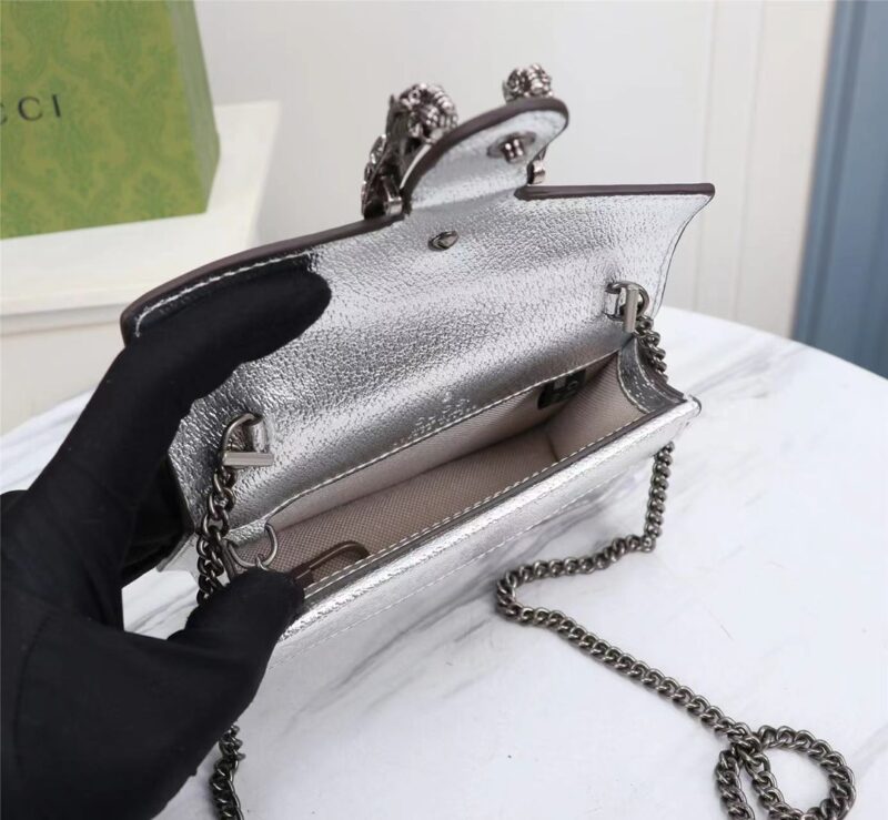 Alternative view of Gucci Women'S Dionysus Super Mini Crossbody Bag Silver 16Cm 476432 1Trbn 8173
